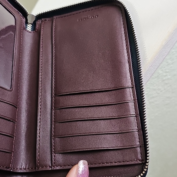 COACH C7365 Medium Id Zip Wallet With Border Quilting In JADE Green EUC - Picture 11 of 17